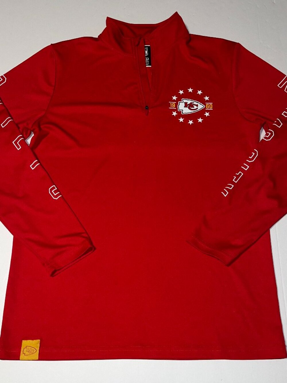 NFL Team Apparel Kansas City Chiefs 1/4 zip pullover size medium mens